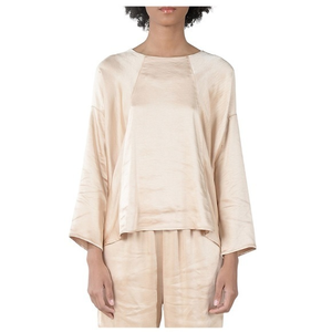 NWT Lili Sidonio / Molly Bracken Shiny Long Sleeve‎ Blouse